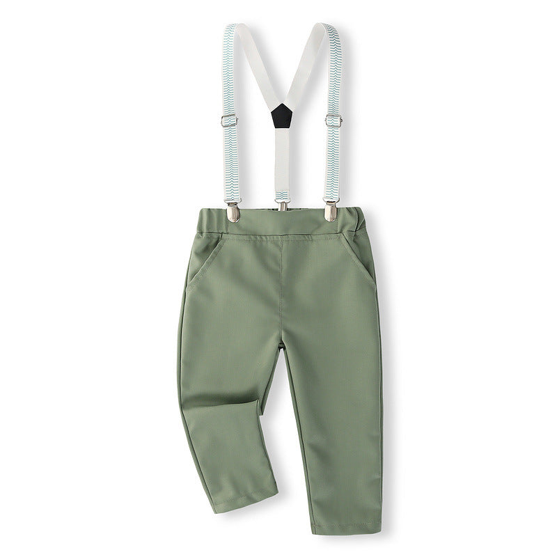 Ensemble Bébé Style Gentleman – Combinaison & Salopette À Carreaux Vintage