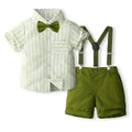 Ensemble deux pièces garçon – Chemise rayée & Short style Gentleman