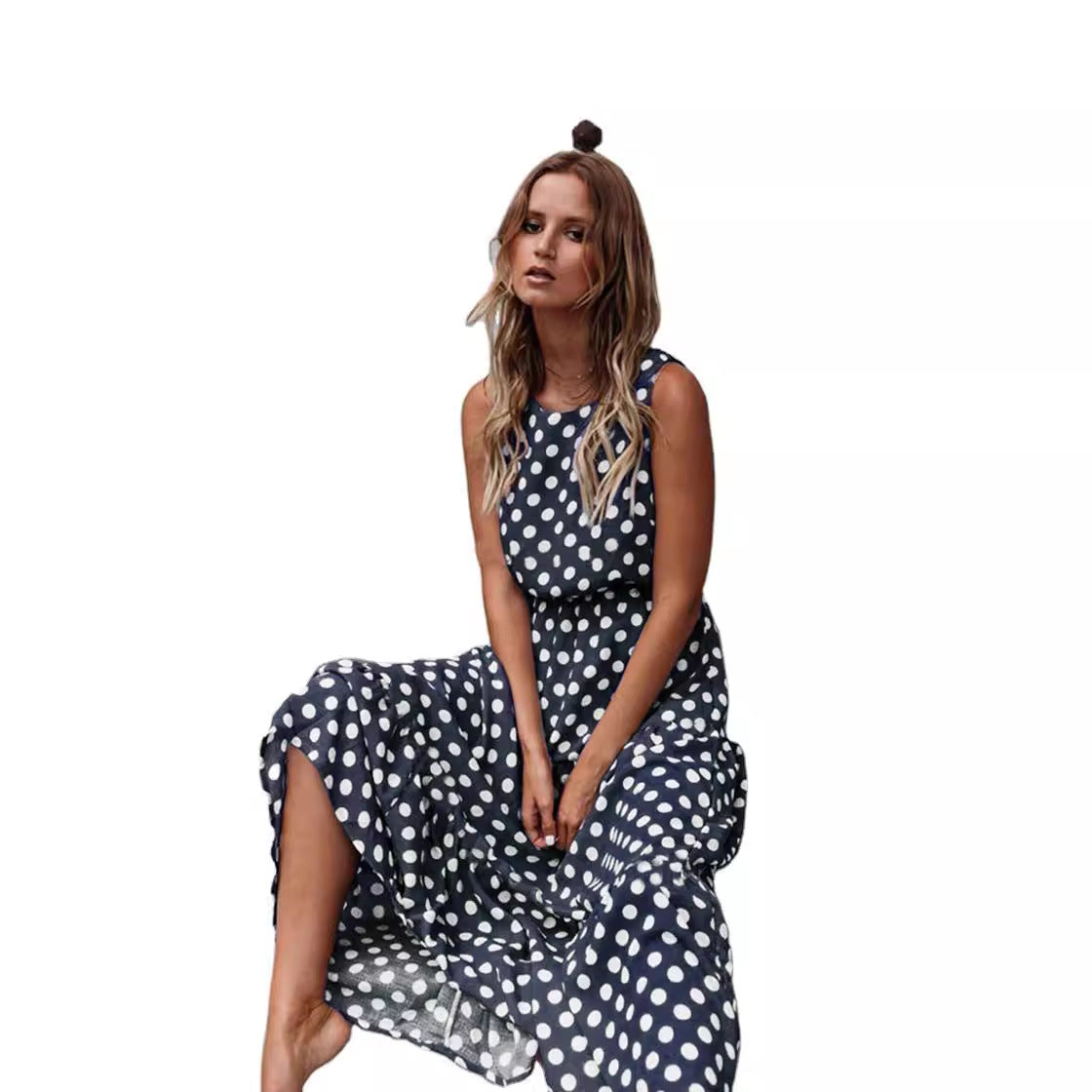 Robe longue à pois — Douceur & Féminité