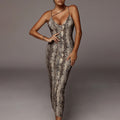 Robe longue dos nu col V profond — Sexy & Audacieuse