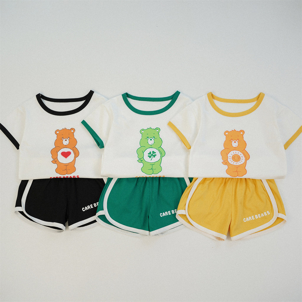 Rainbow Bear Children's Short Sleeve Sports Set