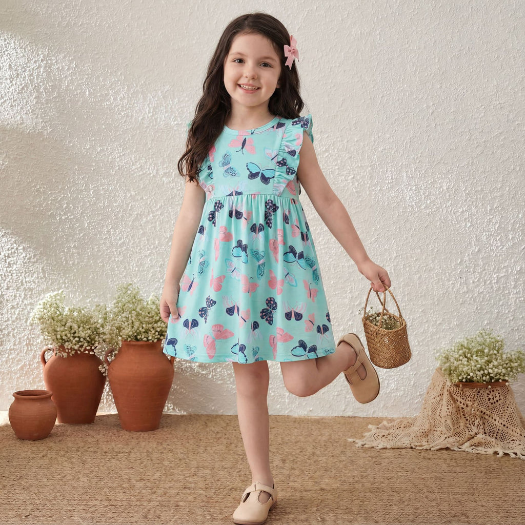 Style Cartoon Lace Sleeveless Round Neck Princess Dress for Girls