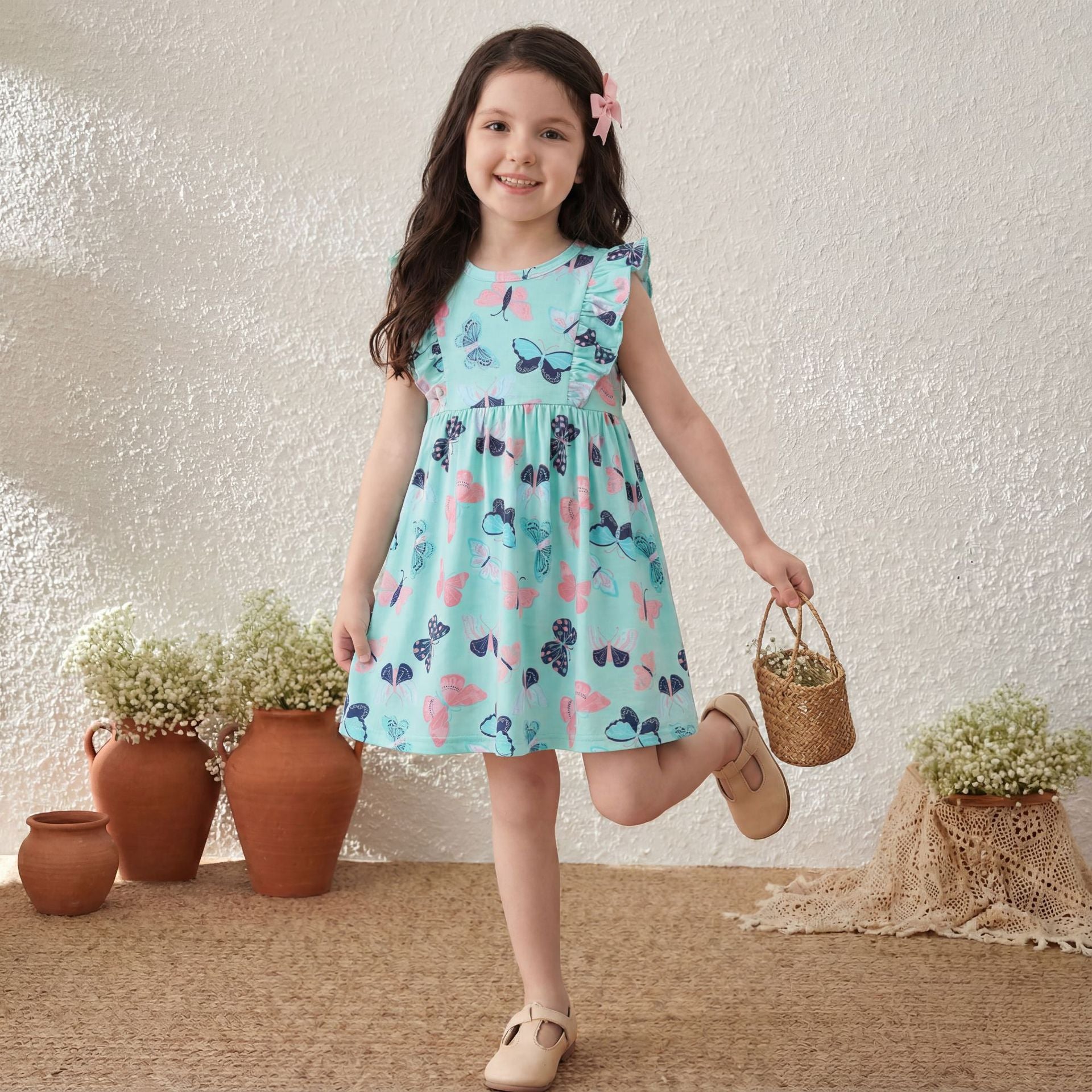 Style Cartoon Lace Sleeveless Round Neck Princess Dress for Girls