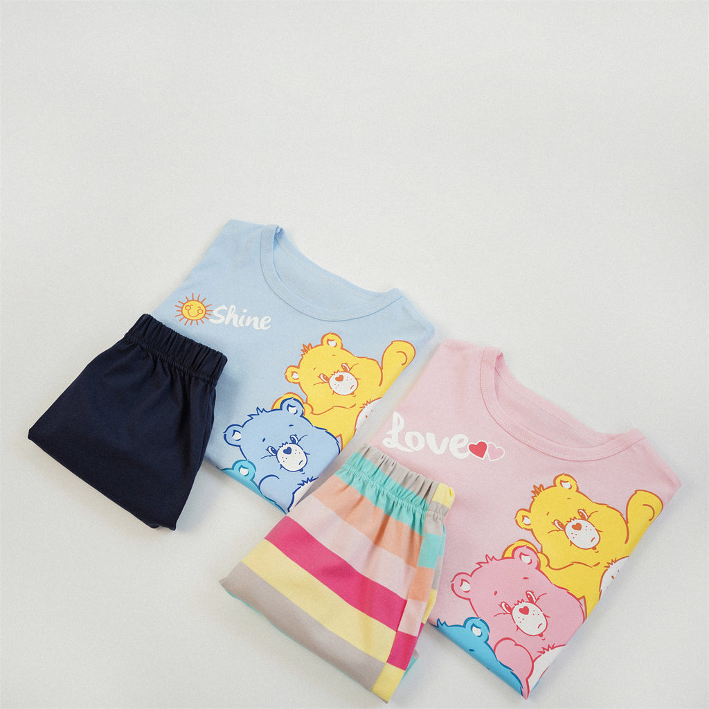 Ensemble Enfant Manches Courtes – Haut Cartoon & Short Style Coréen