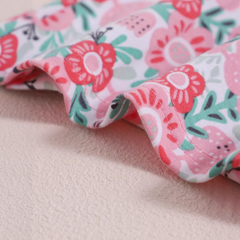 Style Cartoon Print Strapless Princess Dress