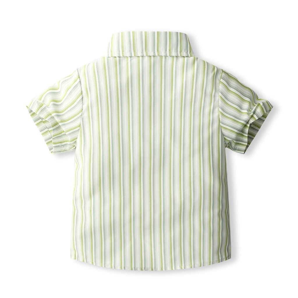 Ensemble deux pièces garçon – Chemise rayée & Short style Gentleman