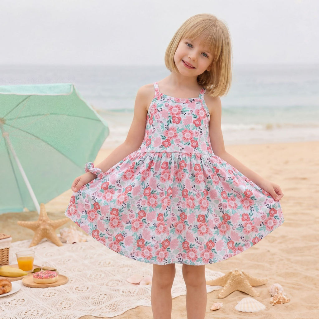 Style Cartoon Print Strapless Princess Dress