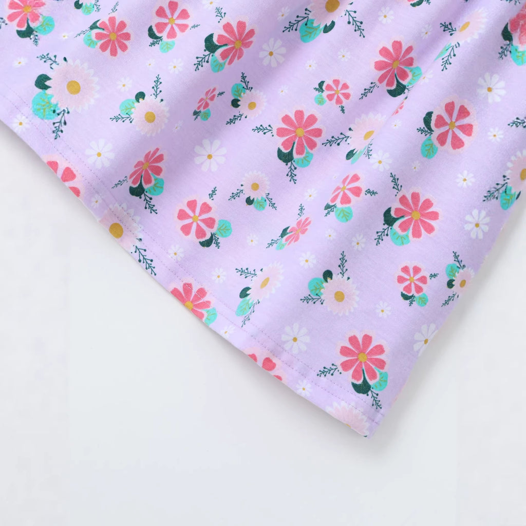 Style Floral Print Sleeveless Patchwork A-line Children's Dress