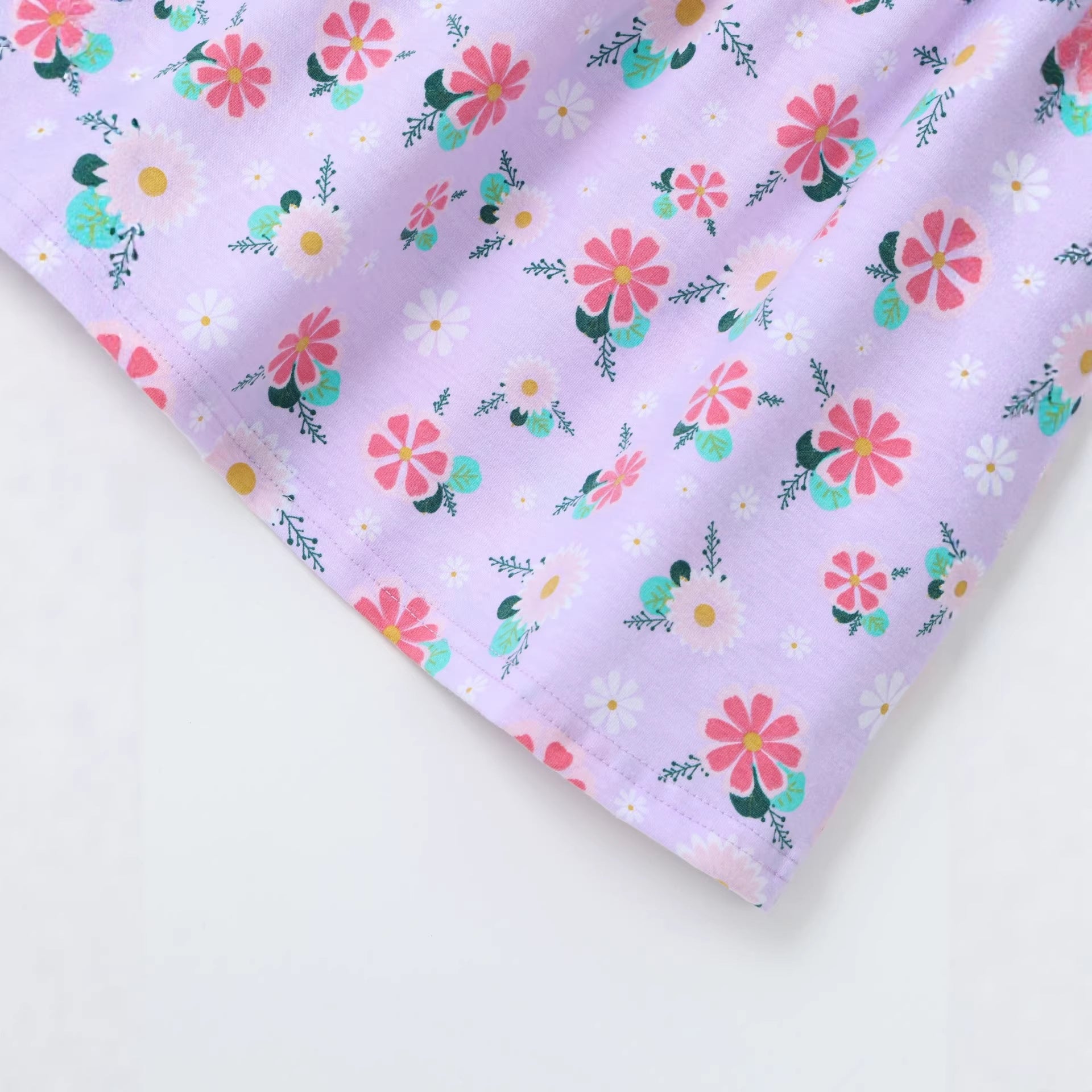 Style Floral Print Sleeveless Patchwork A-line Children's Dress