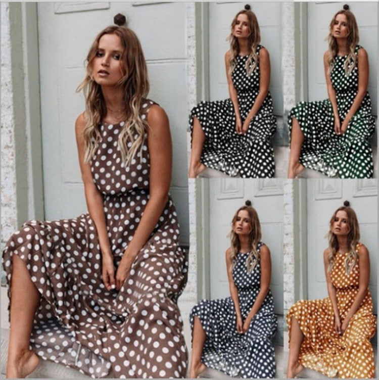 Robe longue à pois — Douceur & Féminité