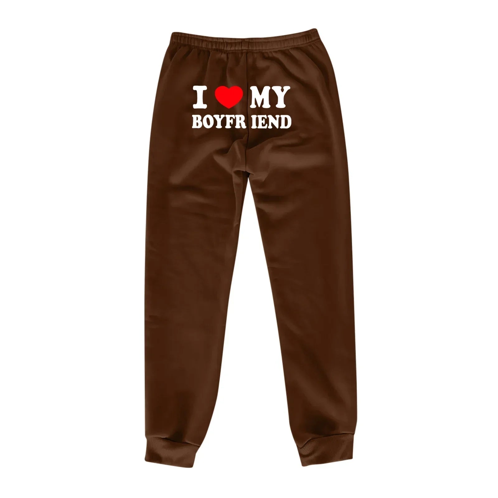 Pantalon Y2K I Love My Boyfriend - Jogging Baggy Taille Haute Vintage