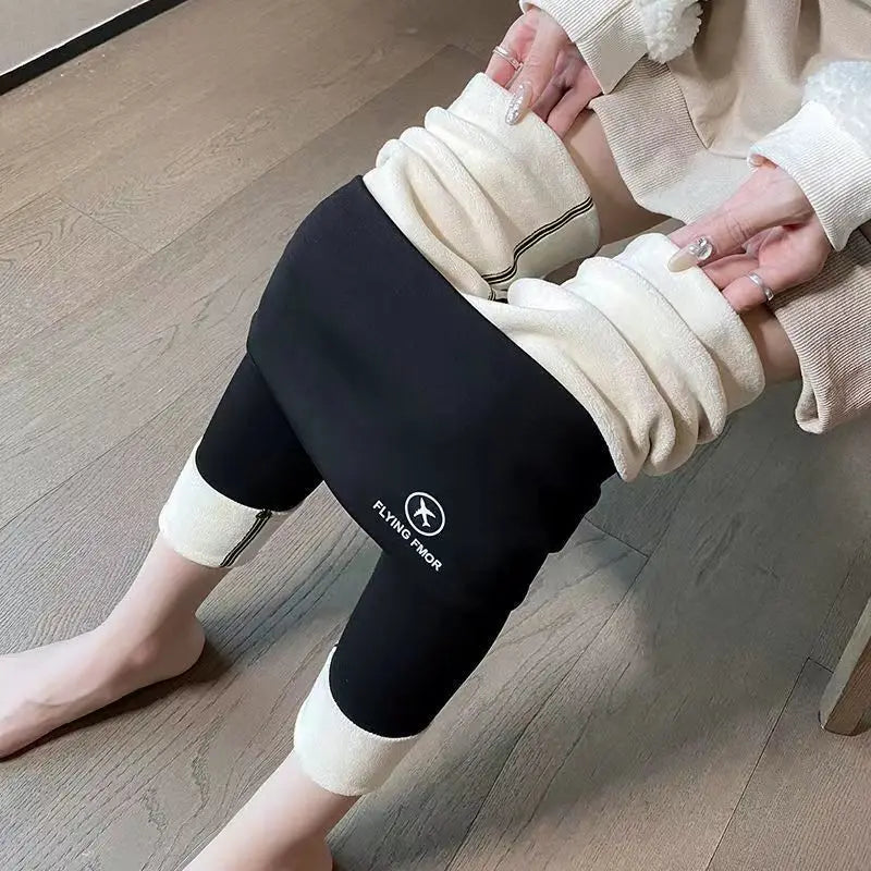 Legging Thermique Femme Doublé Polaire - Chaud et Confortable Automne Hiver