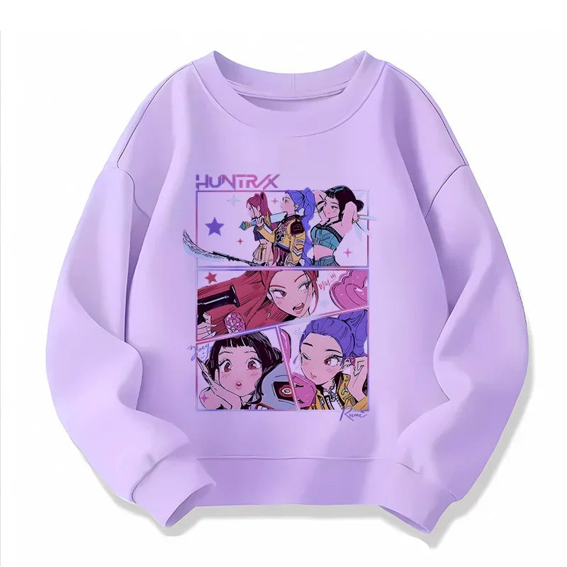 Hoodie Enfant Demon Hunters - Sweat Tigre Style Harajuku Manga