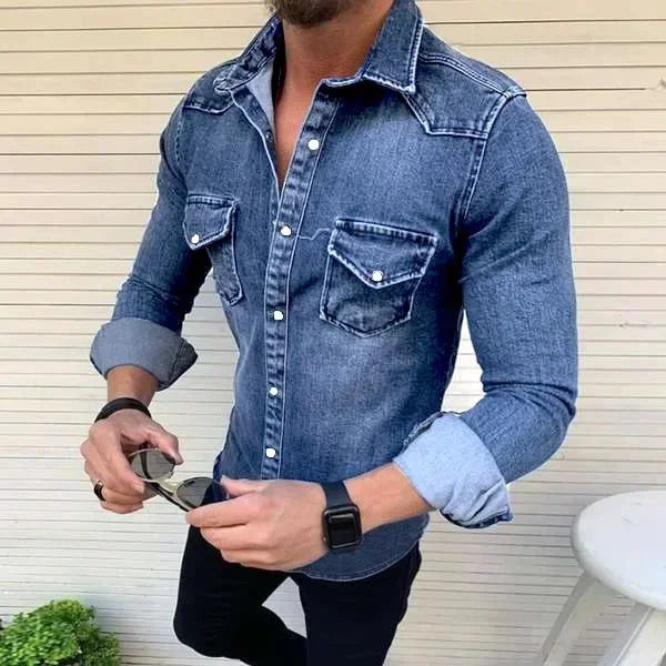 chemise en jean homme