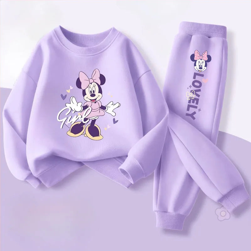 Ensemble Fille Léger Printemps/Automne - Sweat Col Rond + Pantalon