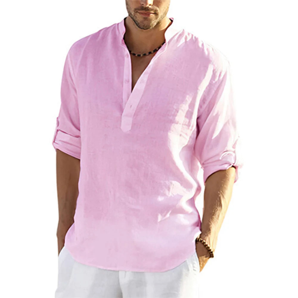 chemise lin coton homme