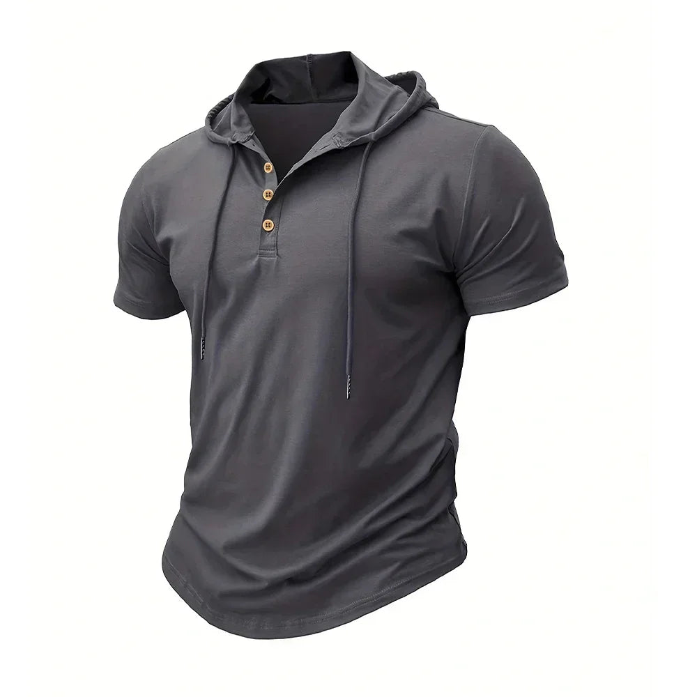t-shirt fitness à capuche homme