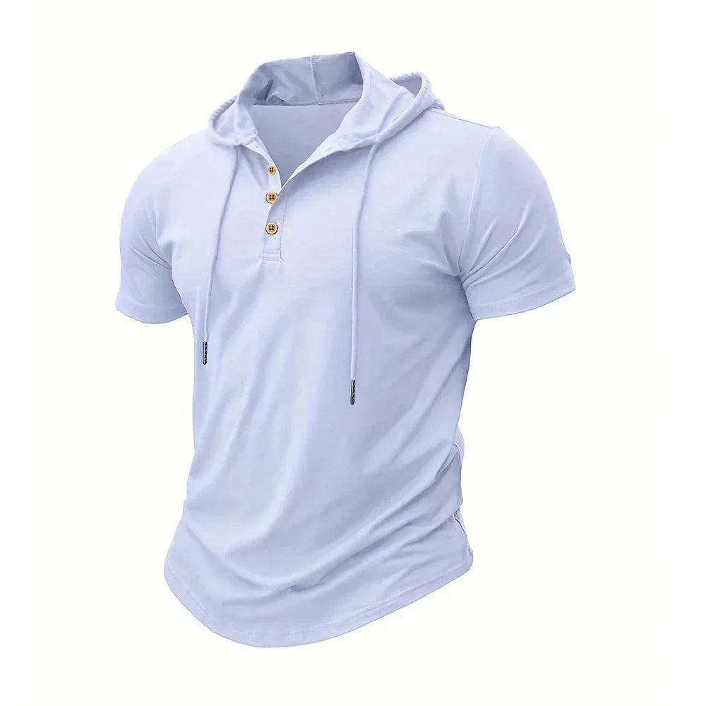 t-shirt fitness à capuche homme