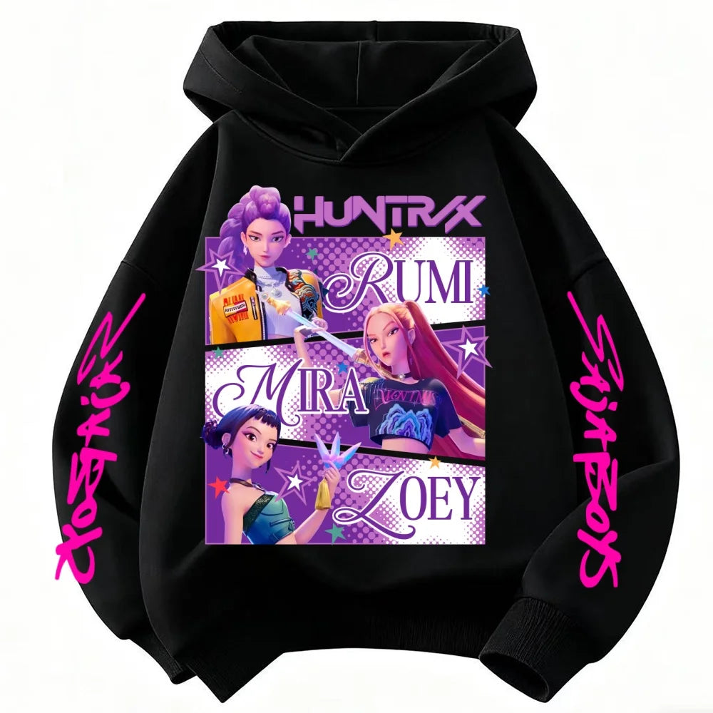 Hoodie Huntrix Demon Hunters Enfant - Style Princesse Fille & Fashion Garçon