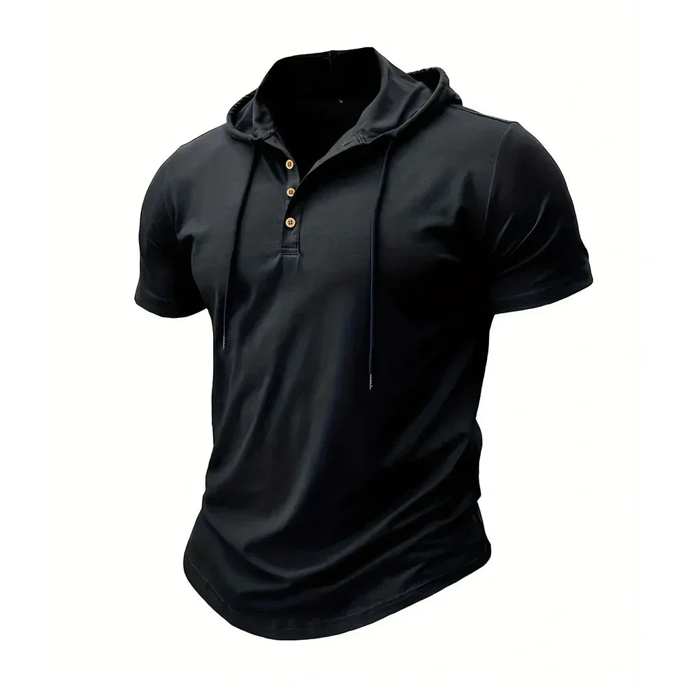 t-shirt fitness à capuche homme
