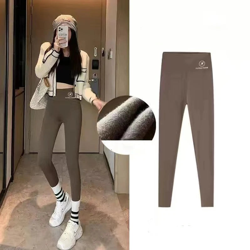 Legging Thermique Femme Doublé Polaire - Chaud et Confortable Automne Hiver