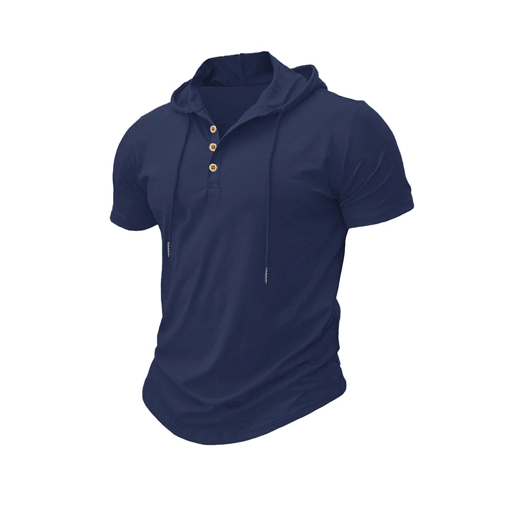 t-shirt fitness à capuche homme