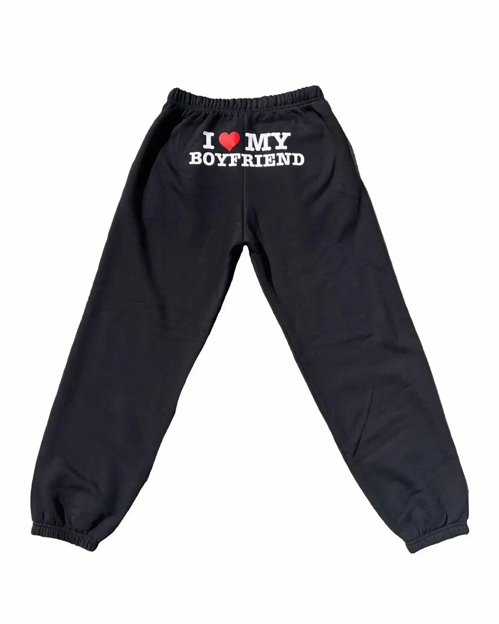 Pantalon Y2K I Love My Boyfriend - Jogging Baggy Taille Haute Vintage