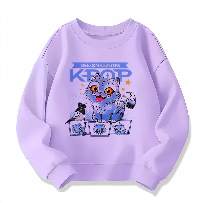 Hoodie Enfant Demon Hunters - Sweat Tigre Style Harajuku Manga