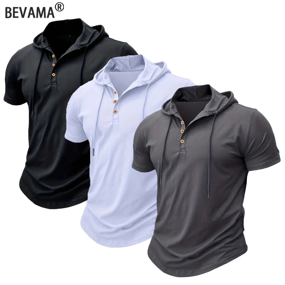 t-shirt fitness à capuche homme